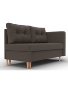 Кушетка «Лига – 098», ППУ, механизм еврокнижка, рогожка, цвет коричневый  (артикул 10998884)  большой выбор товаров оптом и в розницу по низким ценам с доставкой