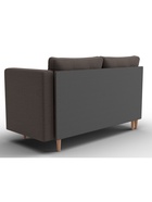 Кушетка «Лига – 098», ППУ, механизм еврокнижка, рогожка, цвет коричневый  (артикул 10998884)  большой выбор товаров оптом и в розницу по низким ценам с доставкой