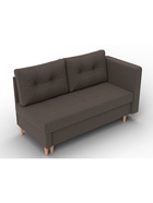 Кушетка «Лига – 098», ППУ, механизм еврокнижка, рогожка, цвет коричневый  (артикул 10998884)  большой выбор товаров оптом и в розницу по низким ценам с доставкой