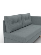 Кушетка «Лига – 098», ППУ, механизм еврокнижка, рогожка, цвет серый  (артикул 10998885)  большой выбор товаров оптом и в розницу по низким ценам с доставкой