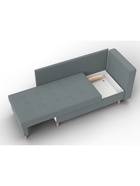 Кушетка «Лига – 098», ППУ, механизм еврокнижка, рогожка, цвет серый  (артикул 10998885)  большой выбор товаров оптом и в розницу по низким ценам с доставкой