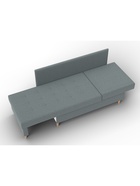 Кушетка «Лига – 098», ППУ, механизм еврокнижка, рогожка, цвет серый  (артикул 10998885)  большой выбор товаров оптом и в розницу по низким ценам с доставкой