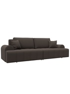 Диван прямой «Лига – 080», ППУ, механизм еврокнижка, рогожка, цвет коричневый  (артикул 10998887)  большой выбор товаров оптом и в розницу по низким ценам с доставкой