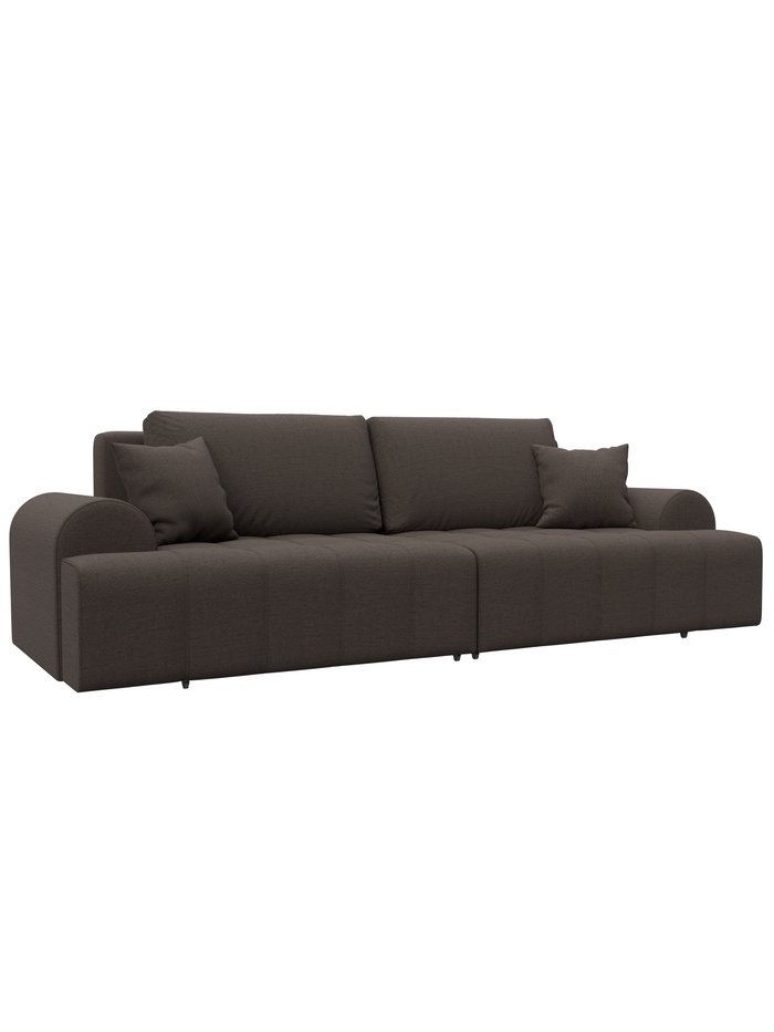 Диван прямой «Лига - 080», ППУ, механизм еврокнижка, рогожка, цвет коричневый - Фото 1