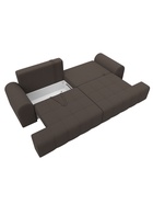 Диван прямой «Лига – 080», ППУ, механизм еврокнижка, рогожка, цвет коричневый  (артикул 10998887)  большой выбор товаров оптом и в розницу по низким ценам с доставкой