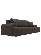 Диван прямой «Лига – 080», ППУ, механизм еврокнижка, рогожка, цвет коричневый  (артикул 10998887)  большой выбор товаров оптом и в розницу по низким ценам с доставкой