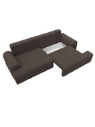 Диван прямой «Лига – 080», ППУ, механизм еврокнижка, рогожка, цвет коричневый  (артикул 10998887)  большой выбор товаров оптом и в розницу по низким ценам с доставкой