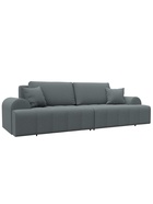 Диван прямой «Лига – 080», ППУ, механизм еврокнижка, рогожка, цвет серый  (артикул 10998888)  большой выбор товаров оптом и в розницу по низким ценам с доставкой