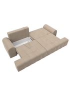 Диван прямой «Лига – 080», ППУ, механизм еврокнижка, велюр, цвет бежевый  (артикул 10998889)  большой выбор товаров оптом и в розницу по низким ценам с доставкой