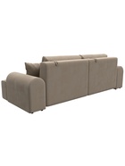 Диван прямой «Лига – 080», ППУ, механизм еврокнижка, велюр, цвет бежевый  (артикул 10998889)  большой выбор товаров оптом и в розницу по низким ценам с доставкой