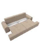 Диван прямой «Лига – 080», ППУ, механизм еврокнижка, велюр, цвет бежевый  (артикул 10998889)  большой выбор товаров оптом и в розницу по низким ценам с доставкой