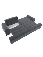 Диван прямой «Лига – 080», ППУ, механизм еврокнижка, велюр, цвет серый  (артикул 10998891)  большой выбор товаров оптом и в розницу по низким ценам с доставкой