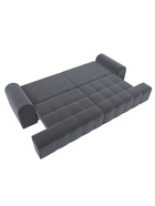 Диван прямой «Лига – 080», ППУ, механизм еврокнижка, велюр, цвет серый  (артикул 10998891)  большой выбор товаров оптом и в розницу по низким ценам с доставкой