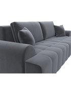 Диван прямой «Лига – 080», ППУ, механизм еврокнижка, велюр, цвет серый  (артикул 10998891)  большой выбор товаров оптом и в розницу по низким ценам с доставкой