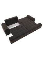 Диван прямой «Лига – 080», ППУ, механизм еврокнижка, велюр, цвет коричневый  (артикул 10998892)  большой выбор товаров оптом и в розницу по низким ценам с доставкой