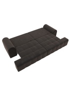 Диван прямой «Лига – 080», ППУ, механизм еврокнижка, велюр, цвет коричневый  (артикул 10998892)  большой выбор товаров оптом и в розницу по низким ценам с доставкой