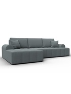 Диван угловой «Лига – 080», ППУ, механизм еврокнижка, угол левый, цвет серый  (артикул 10998896)  большой выбор товаров оптом и в розницу по низким ценам с доставкой