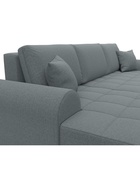 Диван угловой «Лига – 080», ППУ, механизм еврокнижка, угол левый, цвет серый  (артикул 10998896)  большой выбор товаров оптом и в розницу по низким ценам с доставкой