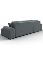 Диван угловой «Лига – 080», ППУ, механизм еврокнижка, угол левый, цвет серый  (артикул 10998896)  большой выбор товаров оптом и в розницу по низким ценам с доставкой