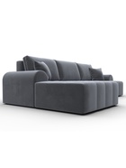 Диван угловой «Лига – 080», ППУ, механизм еврокнижка, угол левый, цвет серый  (артикул 10998898)  большой выбор товаров оптом и в розницу по низким ценам с доставкой