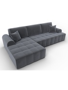 Диван угловой «Лига – 080», ППУ, механизм еврокнижка, угол левый, цвет серый  (артикул 10998898)  большой выбор товаров оптом и в розницу по низким ценам с доставкой