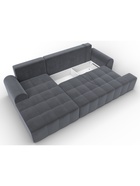 Диван угловой «Лига – 080», ППУ, механизм еврокнижка, угол левый, цвет серый  (артикул 10998898)  большой выбор товаров оптом и в розницу по низким ценам с доставкой