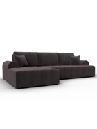 Диван угловой «Лига – 080», ППУ, механизм еврокнижка, угол левый, цвет коричневый  (артикул 10998899)  большой выбор товаров оптом и в розницу по низким ценам с доставкой