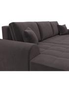 Диван угловой «Лига – 080», ППУ, механизм еврокнижка, угол левый, цвет коричневый  (артикул 10998899)  большой выбор товаров оптом и в розницу по низким ценам с доставкой