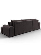 Диван угловой «Лига – 080», ППУ, механизм еврокнижка, угол левый, цвет коричневый  (артикул 10998899)  большой выбор товаров оптом и в розницу по низким ценам с доставкой