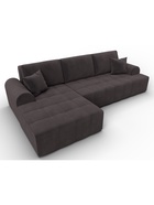 Диван угловой «Лига – 080», ППУ, механизм еврокнижка, угол левый, цвет коричневый  (артикул 10998899)  большой выбор товаров оптом и в розницу по низким ценам с доставкой