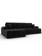 Диван угловой «Лига – 080», ППУ, механизм еврокнижка, угол левый, цвет черный  (артикул 10998901)  большой выбор товаров оптом и в розницу по низким ценам с доставкой