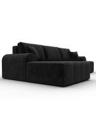 Диван угловой «Лига – 080», ППУ, механизм еврокнижка, угол левый, цвет черный  (артикул 10998901)  большой выбор товаров оптом и в розницу по низким ценам с доставкой