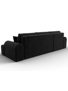 Диван угловой «Лига – 080», ППУ, механизм еврокнижка, угол левый, цвет черный  (артикул 10998901)  большой выбор товаров оптом и в розницу по низким ценам с доставкой