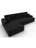 Диван угловой «Лига – 080», ППУ, механизм еврокнижка, угол левый, цвет черный  (артикул 10998901)  большой выбор товаров оптом и в розницу по низким ценам с доставкой