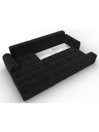 Диван угловой «Лига – 080», ППУ, механизм еврокнижка, угол левый, цвет черный  (артикул 10998901)  большой выбор товаров оптом и в розницу по низким ценам с доставкой