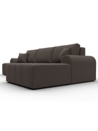 Диван угловой «Лига – 080», ППУ, механизм еврокнижка, угол правый, цвет коричневый  (артикул 10998903)  большой выбор товаров оптом и в розницу по низким ценам с доставкой