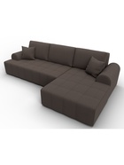 Диван угловой «Лига – 080», ППУ, механизм еврокнижка, угол правый, цвет коричневый  (артикул 10998903)  большой выбор товаров оптом и в розницу по низким ценам с доставкой