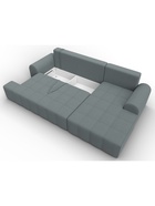 Диван угловой «Лига – 080», ППУ, механизм еврокнижка, угол правый, цвет серый  (артикул 10998904)  большой выбор товаров оптом и в розницу по низким ценам с доставкой