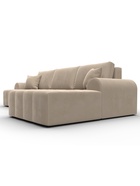 Диван угловой «Лига – 080», ППУ, механизм еврокнижка, угол правый, цвет бежевый  (артикул 10998905)  большой выбор товаров оптом и в розницу по низким ценам с доставкой