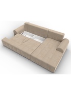 Диван угловой «Лига – 080», ППУ, механизм еврокнижка, угол правый, цвет бежевый  (артикул 10998905)  большой выбор товаров оптом и в розницу по низким ценам с доставкой