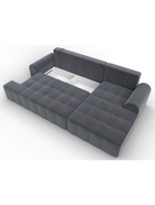 Диван угловой «Лига – 080», ППУ, механизм еврокнижка, угол правый, цвет серый  (артикул 10998906)  большой выбор товаров оптом и в розницу по низким ценам с доставкой