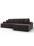 Диван угловой «Лига – 080», ППУ, механизм еврокнижка, угол правый, цвет коричневый  (артикул 10998907)  большой выбор товаров оптом и в розницу по низким ценам с доставкой