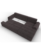 Диван угловой «Лига – 080», ППУ, механизм еврокнижка, угол правый, цвет коричневый  (артикул 10998907)  большой выбор товаров оптом и в розницу по низким ценам с доставкой