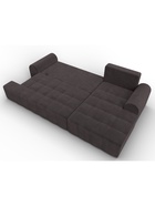 Диван угловой «Лига – 080», ППУ, механизм еврокнижка, угол правый, цвет коричневый  (артикул 10998907)  большой выбор товаров оптом и в розницу по низким ценам с доставкой