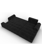 Диван угловой «Лига – 080», ППУ, механизм еврокнижка, угол правый, цвет черный  (артикул 10998908)  большой выбор товаров оптом и в розницу по низким ценам с доставкой