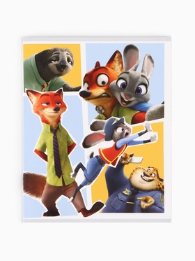 Тетрадь А5, 48 листов в клетку «Звери»