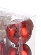 УЦЕНКА Набор украшений пластик 22 шт. «Морозный день» красно-белый - Фото 3