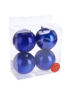УЦЕНКА Набор шаров пластик d=10 см, 4 шт. «Глянец» синий - Фото 2