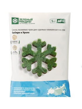 Газон для Сибири и Урала «Зеленый квадрат», 1 кг  (артикул 10997103)  большой выбор товаров оптом и в розницу по низким ценам с доставкой