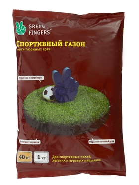 Газон спортивный Green Fingers, 1 кг  (артикул 10997107)  большой выбор товаров оптом и в розницу по низким ценам с доставкой